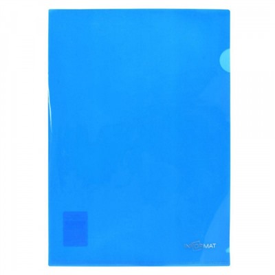 Папка-уголок (плотная) 180мкр синяя PU7018B inФОРМАТ