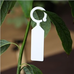 Бирки садовые, для маркировки растений, 10.5 см, набор 20 шт., маркер, пластик, белые, Greengo