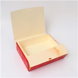 Коробка подарочная новогодняя складная, упаковка «Счастливого Нового года и Рождества», 31×24.5×8 см .