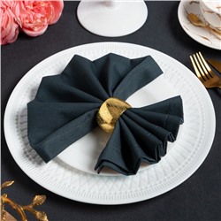 Набор салфеток с декоративными кольцами Grey pleasure, 40×40 см - 2 шт., 100% хлопок, саржа 190 г/м²