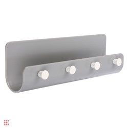 VETTA  Планка с крючками, самоклеящаяся, 4 крючка, 21,5х6,5х5 см