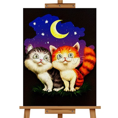 Набор для рисования "Картина по номерам 30х20 см. Котятки"