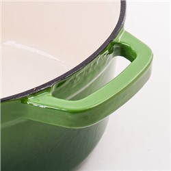 40631 Кастрюля чугун 3,6 л эмаль/покрытие зелёная MB (х2)