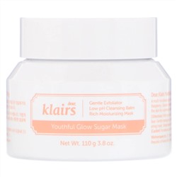 Dear, Klairs, Youthful Glow, маска с сахаром, 110 г (3,8 унции)