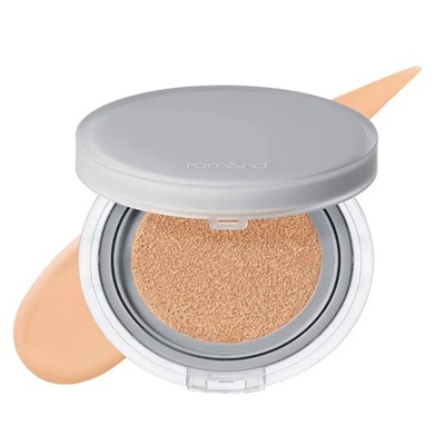 Стойкий тональный кушон с полуматовым финишем Rom&Nd Nu SPF24 PA++, 15 г
