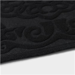 Коврик влаговпитывающий придверный Доляна «Восточная сказка», без окантовки, 38×58 см, чёрный