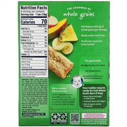 Gerber, Organic, Grain & Grow, мягкие запеченные зерновые батончики, от 12 месяцев, со вкусом банана, манго и ананаса, 8 батончиков по 19 г