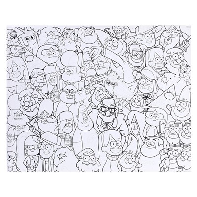 Картина по номерам на холсте с подрамником «Большой мир», 40×50 см, Гравити Фолз