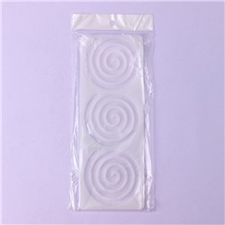 Форма для шоколада «Спираль», силикон, 3 ячейки, 24.5×9×0.3 см, прозрачная