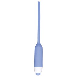 Голубой вибратор для уретры Dilator Vibe - 19 см.