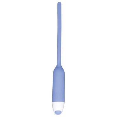 Голубой вибратор для уретры Dilator Vibe - 19 см.