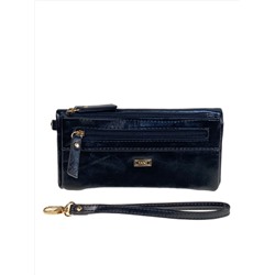 Женское портмоне из искусственной кожи, цвет черный