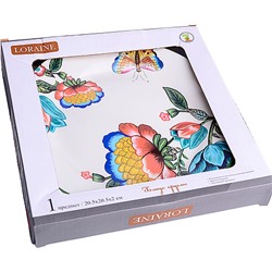 30803 Блюдо круглое 20,5см Летний букет доломит LR (х48)