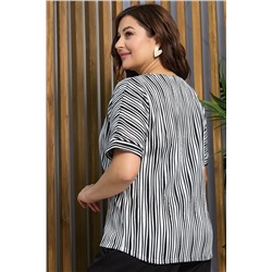 Блуза Альхена (черно-белая) Б13317-3М