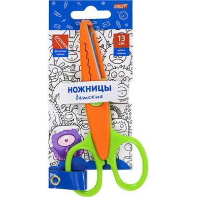 Ножницы детские 130 мм "МОНСТРИКИ" фигурные НЖ-1153 Profit