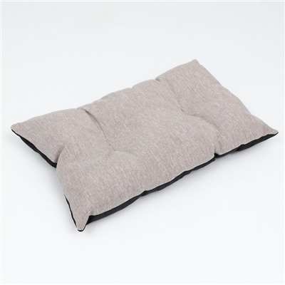 Лежак с подушкой и кантом ФЬЮЖЕН-ЛАЙТ №1, 55×40×18 см, рогожка, экокожа, синтепух