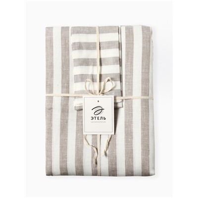 Шторы для кухни «Этель» Soprano, 140×180 см-2 шт., подхваты 2 шт., лен 100%, 180 г/м²