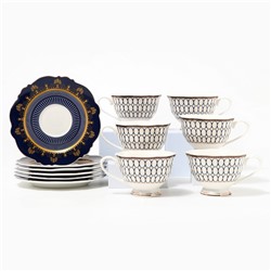 УЦЕНКА Сервиз фарфоровый чайный, 12 предметов
