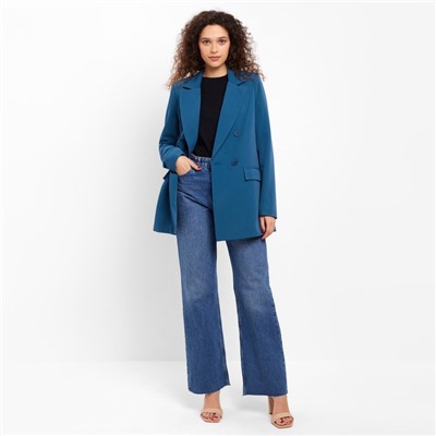 Пиджак женский MINAKU: Classic, цвет морская волна, размер 44