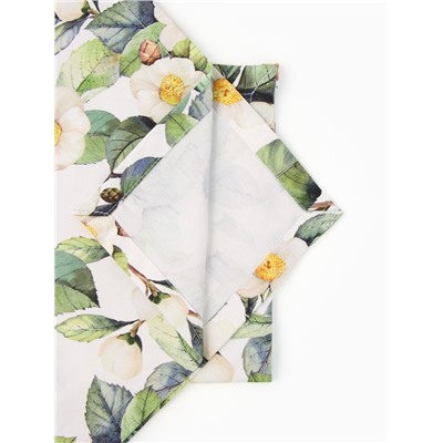 Набор салфеток с декоративными кольцами «Этель» Camellia, 40×40 см - 2 шт., 100% хлопок, саржа