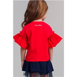 Фуфайка трикотажная для девочек (футболка) PLAYTODAY, 1122501