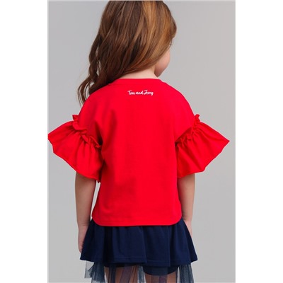 Фуфайка трикотажная для девочек (футболка) PLAYTODAY, 1122501