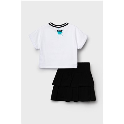 Комплект трикотажный для девочек: джемпер (футболка), юбка-шорты PLAYTODAY, 1240324