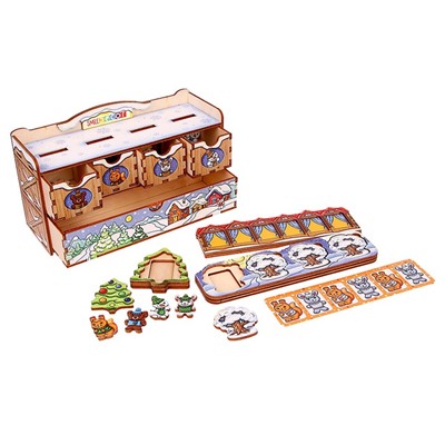 Игровой набор «Сортер - комодик. Новый год», 32 фишки