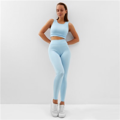 Легинсы спортивные женские MINAKU, голубые, размер 44