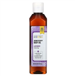 Aura Cacia, Масло для тела с эффектом ароматерапии, успокаивающая лаванда, 8 жидкие унции (237 мл)