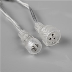 Гирлянда «Бахрома» 3 × 0.6 м, IP44, УМС, прозрачная нить, 160 SMD-LED, свечение синее, 220 В