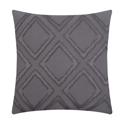 Наволочка декоративная «Этель» ромб 42×42 см, цвет серый