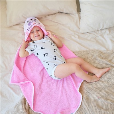 Полотенце детское «Крошка Я» Flower dancer, 75×75 см, хлопок 100%, розовое