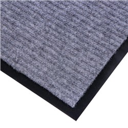 Коврик придверный влаговпитывающий, ребристый, «Стандарт», 50×80 см, серый