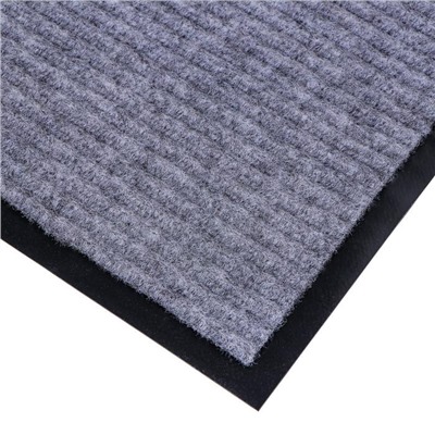 Коврик придверный влаговпитывающий, ребристый, «Стандарт», 50×80 см, серый