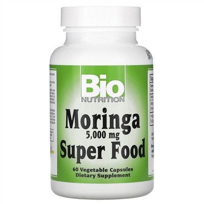Bio Nutrition, Moringa Super Food, 500 мг, 60 растительных капсул