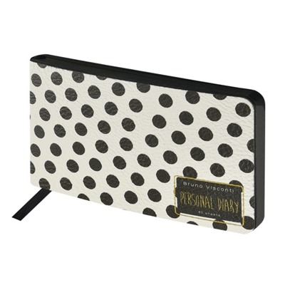 Еженедельник недатированный А6 160 стр. ЛАЙТ "BLACK&WHITE. Горошек" 3-741/02 Bruno Visconti