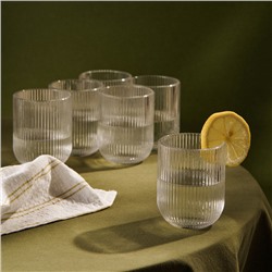 Стаканы SL Home «Модерн», 260 мл, 7.5×9.5 см, набор 6 шт., стекло, прозрачные