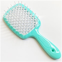 SUPERBRUSH Расческа для волос МЯТНО-БЕЛАЯ