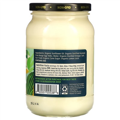 Sir Kensington's, Органический продукт, Майонез, 16 ж. унц.(473 мл)