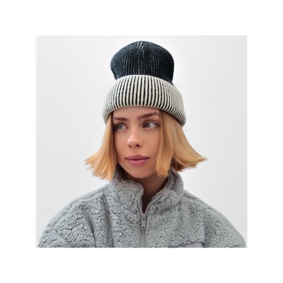 Шапка женская MINAKU, размер 56-58, чёрная