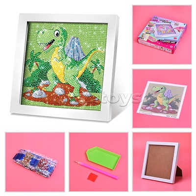 Мозаика алмазная "Динозаврик" в коробке