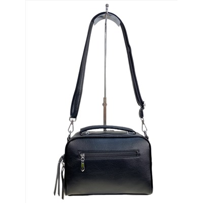 Женская сумка из искусственной кожи и замши, цвет черный