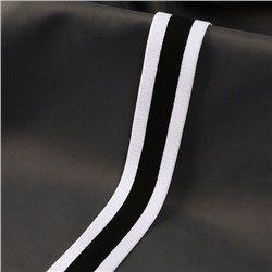 Резинка тканая, мягкая, 40 мм, 4.5±1 м, чёрная, белая