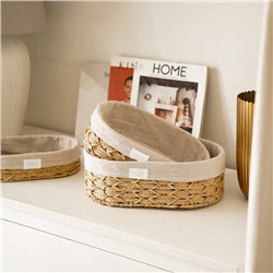 Корзины для хранения SL Home, плетёные, ручной работы, 3 шт., 26×16×7 см, 28×20×10 см, 34×24×11 см