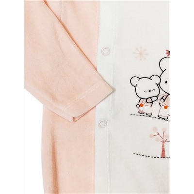 1629 Комбинезон+шапочка велюр