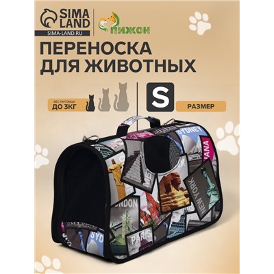Сумка - переноска для животных «Путешественник», размер S, 37.5×17×22 см