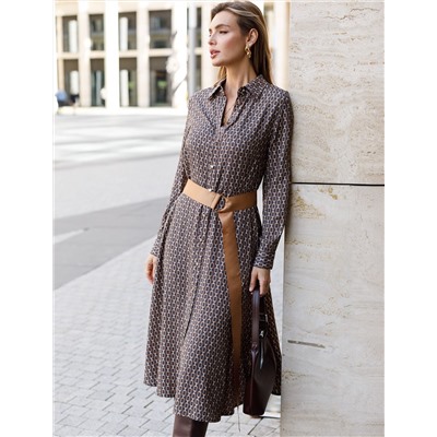 Платье на запАх из вискозы с принтом