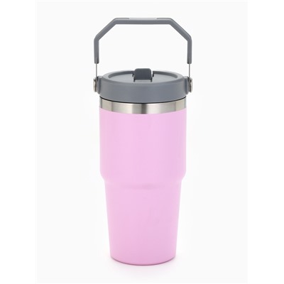 Термостакан с ручкой Coffee, 600 мл, розовый