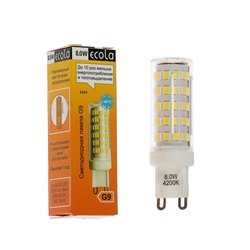 Лампа светодиодная Ecola LED Premium, G9, 8 Вт, 4200 K, 360°, 65×19 мм